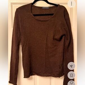 Brandy Melville Chocolate Long Sleeve Top